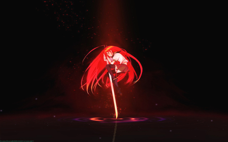 Dark Alone - alone, dark, female, water drop, shakugan no shana, sword, shana