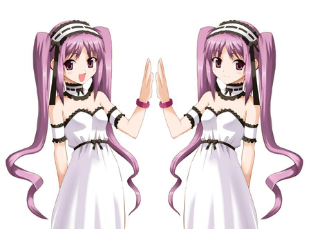 Twins... - girls, game, twins, anime, ponytails, fate hollow ataraxia, fate stay night