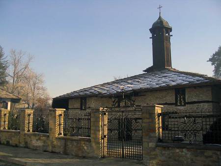 Arhangel Mihail Church in Triyavna - trees, stone, photography, snow, photo, church, architecture, religious, roof, old, sky, bulgaria