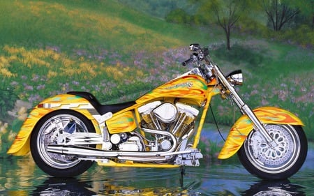 motor - chooper, motor, harley davidson, yello