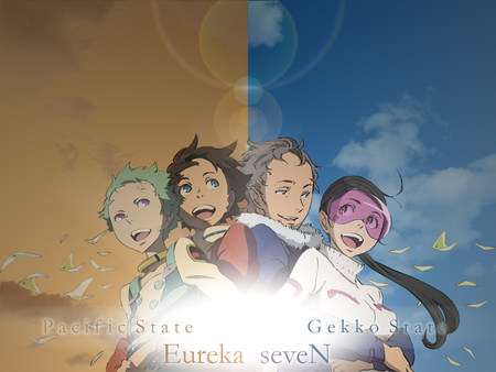 Pacific State to Gekko State - girls, eureka 7, male, renton, female, talho, holland, man, boy, anime, eureka, couples, mecha