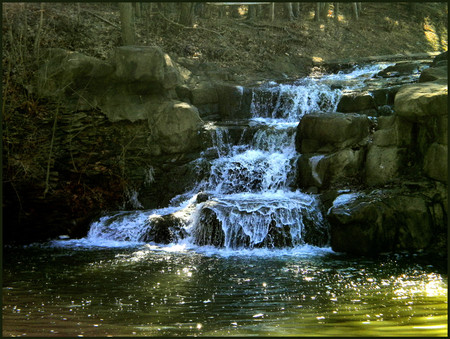 Waterfalls - nature, waterfalls, forests, rocks