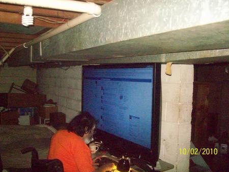 lazer007 - large screen, share, old basment big screen, desk top