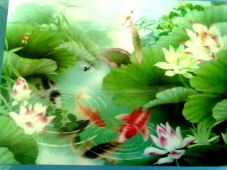 Fishes & Flowers - nature, flowers, fishes, river