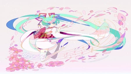 kimo lady - sakura peatals, kimo, miku, peatals