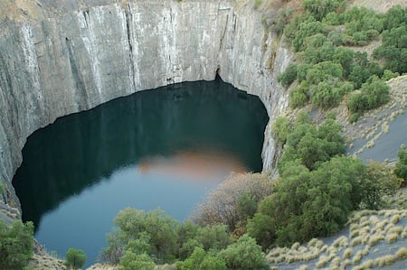 Hole in Timbuktu - nature, trees, water, hole, rock, photograph