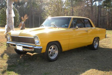 1966 Chevrolet Nova - chevy, street, yellow, car, nova, custom