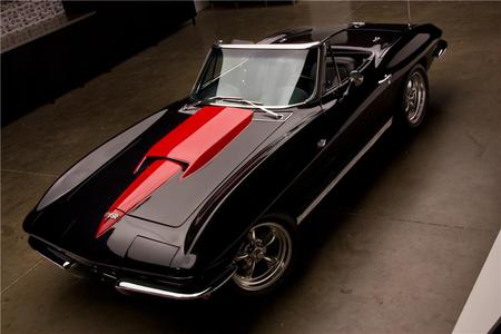 1963 Chevrolet Corvette convertible - chevy, cool, car, convertible, black, corvette