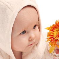 Baby with flower