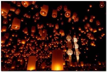 lamp - exhibition, dark, candles, light