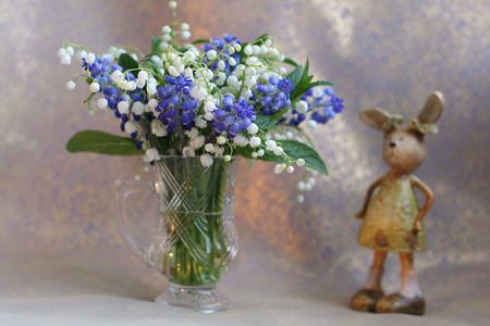 spring flowers - flowers, lovely, spring, vase, still life