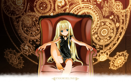 The Queen of Darkness - vampire, evangeline, transform, manga, anime, mahou sensei negima, girl, little