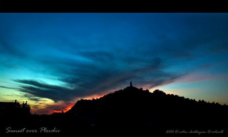 Plovdiv - clouds, town, blue, beautiful, photography, city, photo, dark, sunset, nature, cloud, baeuty, sky, bulgaria