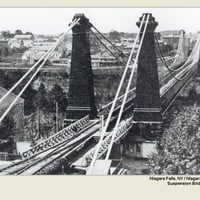 Niagara Falls, NY / Niagara Falls, Ontario: Suspension Bridge (mid 1800's)