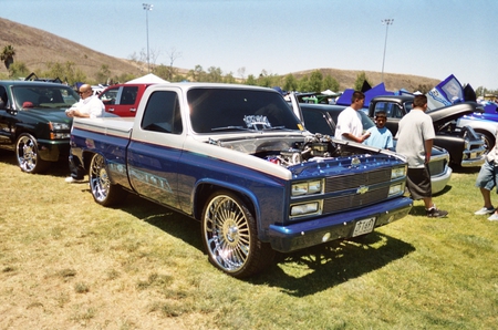 classic chevy pickup - bigwheels, yes, autos, pickup, hot, show, car, outside, truck, wheels, classic, truckjam, nockturnal