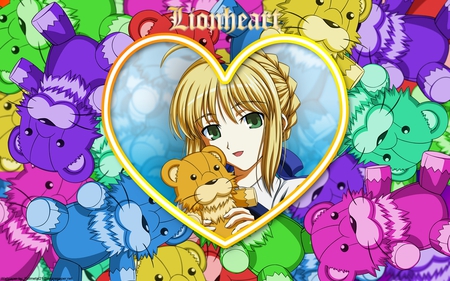 The Lionheart - love, saber, servant, girl, lion, fate stay night, arturia, doll, game, anime, cute