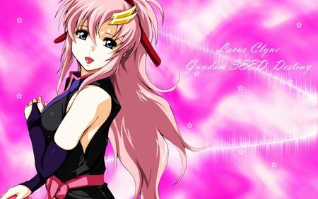 Mobile-Suit-Gundam-SEED-Destiny - anime, girl, cute, gundam, pink, hair