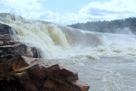 Waterfalls - nature, sky, waterfalls, rocks