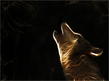 Wolf art - mythical, art, spirit, wolf