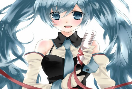 come on - microphone, sing with, miku, aqua