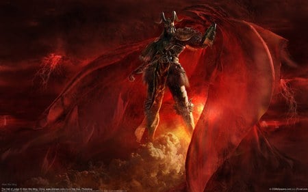 The Hell of Judge - digital art, devil, evil, allen wei ming, cg, monster, villain, hell, fire, hd, 3d, enemy, adventure, art, demon