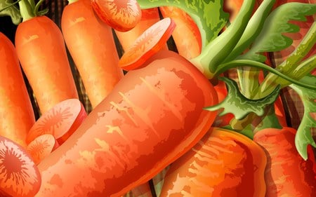 Fresh Carrots - hd, fresh, 3d, food, carrot, cg