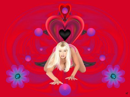 The Black Heart Desires - eye candy, collage, 3d, fractal, abstract