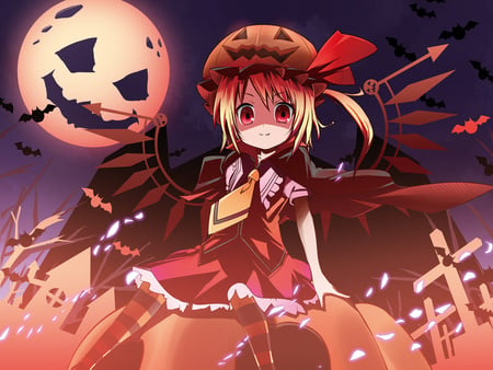 Halloween - anime, smile, cute, girl