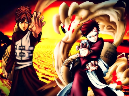 gaara of desert - shippuuden, massahi, kishimoto, naruto