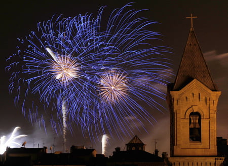 THE TOWER - fire, tower, work, blue