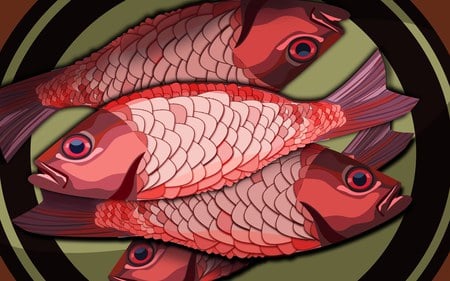 Fishes - cg, food, hd, fishes, 3d