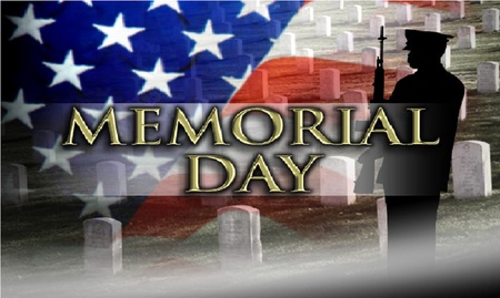 Memorial Day Soldier - soldier, cemetary, patriotic, flag