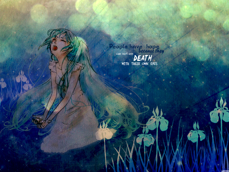 hope - vocaloid, miku hatsune, miku, hatsune, death, crying