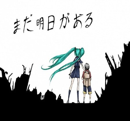 prayfor japan - kid, miku, pray, sad