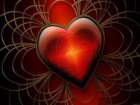 Boundless Love - love, abstract, hearts, red, 3d, boundless