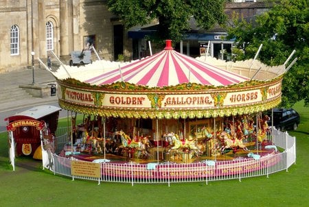 Victorian Carousel - amusement, horses, carousel, merry go round, ride, victorian