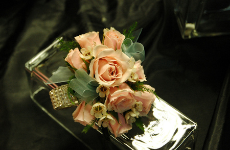 roses arrangement - roses, pink, still life, arrangement