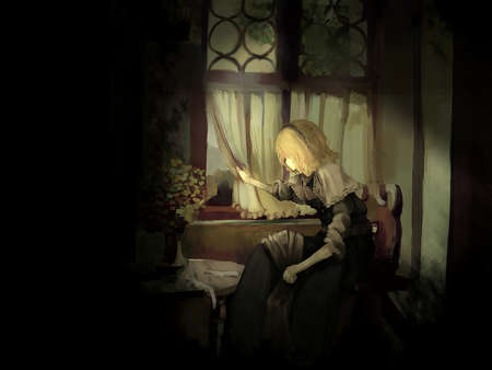 Alone - alice, touhou, alone, girl, dark, anime