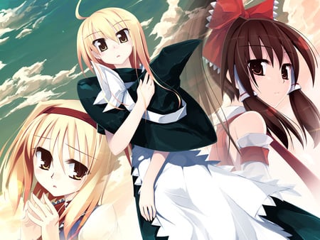 touhou girls - girls, touhou, cute, reimu, alice, marisa