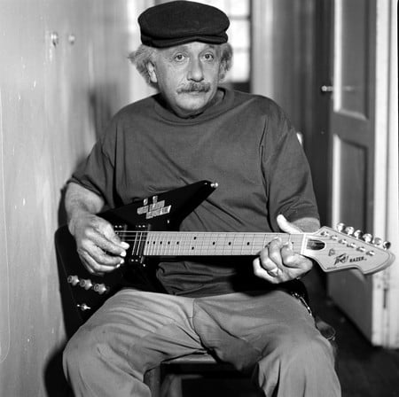 Albert Still Rocks On!! - physicist, guitar, german, albert einstein