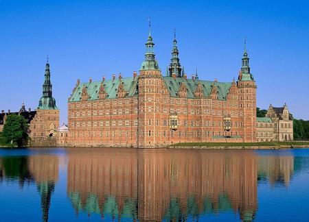 Frederiksborg castle - reflection, castle, water, frederiksborg, denmark