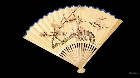 Oreintal Sakura Fan - fan, sakura, oriental, painted, japanese, firefox persona, chinese