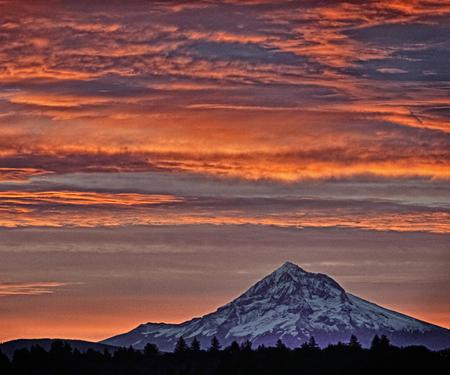 Sunset - sky, nature, sunset, mountain