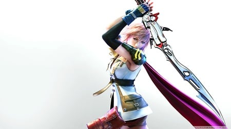 Lightning - hd, girl, video game, final fantasy, lightning, fantasy