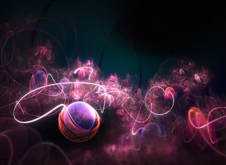 Light Symphonia - maroon, glow, abstract, flares, shine, fantasy, symphonia