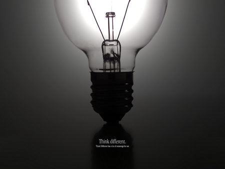 Think Different - light bulb, think different, apple, lightbulb