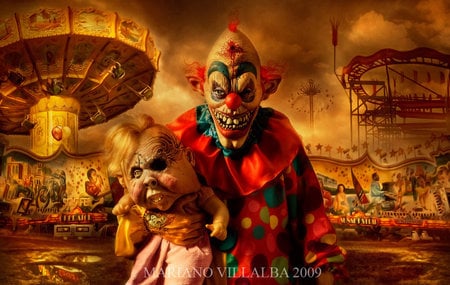 Carnival Of Horrors - clown, carnival, creepy, horrors