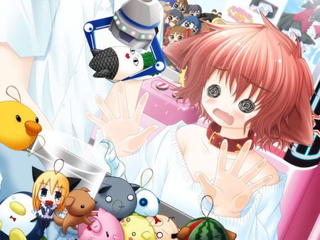 Anime Neko - game, purepure, hinata, confused, anime, i want it, cg