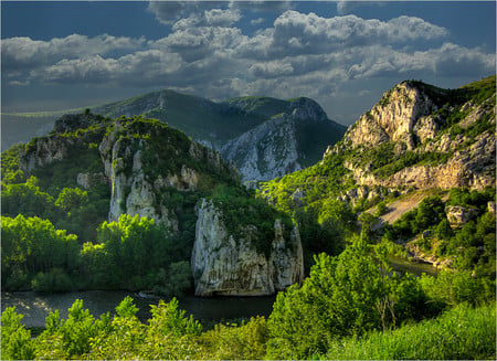 Hemus - sky, mountain, forests, trees, photography, clif, bulgaria, rocks, nature, forest, river, clouds, freen, photo