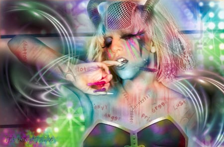 lady gaga obsesive fan wallpaper - woman, sexy, hot, music, ladygaga, abstrac, textures, weird